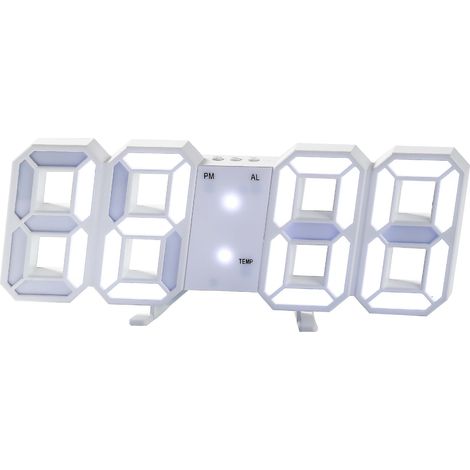 Réveil mural intelligent LED à capteur de lumière, horloge étudiante multifonction (1/2)