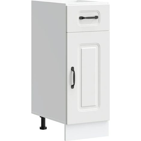 Mueble de cocina moderno con práctico espacio de almacenamiento 30 x 46 x 81,5 cm madera de ingeniería blanca 020049880 (1/5)