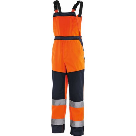 Warnschutz-Latzhose BUFFALO leuchtorange/navy Größe 110 (1/4)