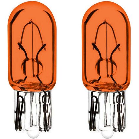 2x ampoule 12V 1.7W T6.5 W2.2x5.2D orange wedge compteur tableau de bord voiture moto scooter (1/2)