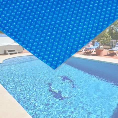 Bache à bulle été 400µ bleue pour piscine 5 x 8 m (1/2)
