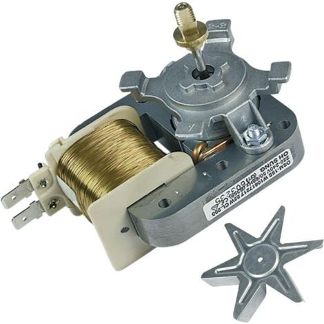 Moteur ventilateur chaleur tournante pour fours , Bauknecht, Ariston Hotpoint - 481010781691 (1/3)