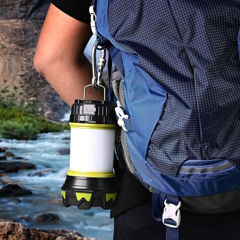 Lanterna LED ricaricabile, lanterna da campeggio a LED ricaricabile tramite USB, illuminazione a 360°, 6 modalità, lanterna portatile impermeabile da appendere, per campeggio, fai da te, emergenza, ga (1/2)