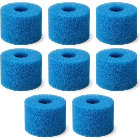 SINEA cartouche filtre spa en mousse  type S1 et type VI fabriqué en France, lavable, compatible avec Intex, Bestway - x8