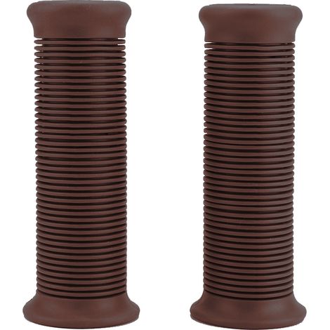 2pcs 22mm Poignées de guidon de moto vintage universelles Embouts de barre de poignée d'accélérateur (rouge marron) (1/5)