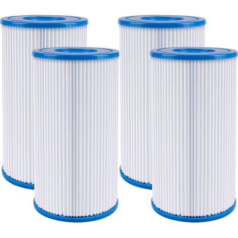 Pour les pompes de filtration Intex 59900E et 29000E, filtre lavable pour piscine compatible avec les filtres de 500, 530, 800, 1 000 et 1 500 GalHr (lot de 4) (1/4)