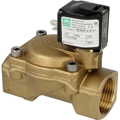 Electrovanne Buschjost G1,9,5m³/h,0,1-16bar +110°C,EPDM, 24VDC
