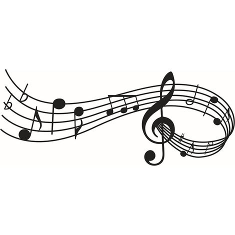 Autocollants décoratifs pour salon ou bureau, inspirés par la musique créative (1/3)