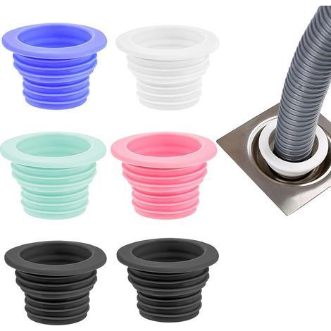 Connecteur de tuyau de vidange pour machine à laver (lot de 6), tube d'étanchéité, connecteur de siphon, rallonge de tuyau de vidange pour machine à laver et salle de bain. (1/5)