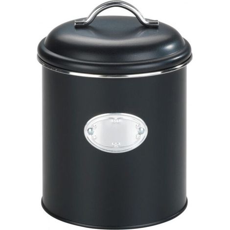Boite de rangement métal avec couvercle et étiquette décorative, Nero, rangement pomme de terre, oignons, Capacité 1,6 l, Métal (1/5)