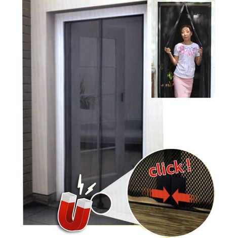 ZANZARIERA CON VELCRO 120X240 CM con calamita PER PORTE STRISCE MAGNETICHE
