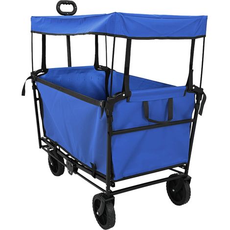 vidaXL  Folding Hand Trolley  Black 105 x 56.5 x 116 cm Oxford Cloth