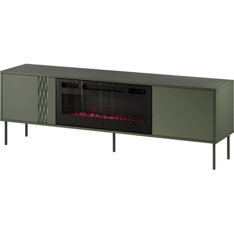Mueble TV Tolete 107, Verde, Número de puertas: 0, Número de cajones: 0, 180x55x40cm