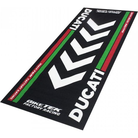 Tapis environnemental Biketek Garage Mat noir blanc pour moto