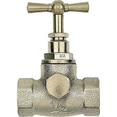 Robinet d'arrêt - - 20x27 mm - Laiton - Pratique - Double femelle (1/4)
