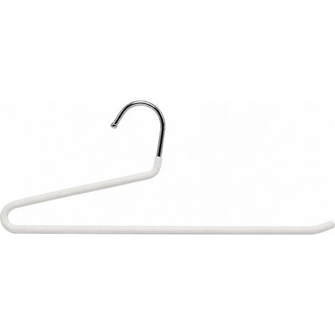 Cintres à pantalon enrobés antidérapants ivoire 255 mm