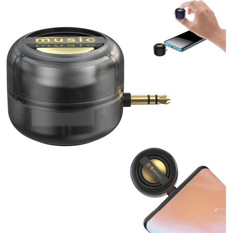 Amplificateur de son portable 5X, Plug & Play pour musique et appels, mini-haut-parleur avec jack 3,5 mm.
