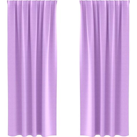Maison Exclusive - Verdunkelungs-Vorhänge mit Ringen 2 pcs Lila 2