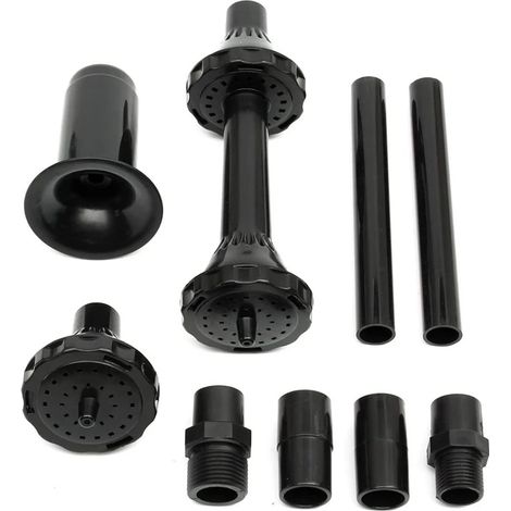 Kit de 9 petites buses de fontaine (noir) pour bassin, fontaine et pompe submersible. (1/5)