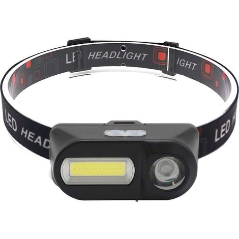Lampe Frontale LED,Phares Rechargeables USB,COB LED 6-Modes Orientable 60° Lampe Frontale,XPE+COB L'éclairage,pour Pêche,Camping,Randonnée,éclairage Extérieur (1/5)