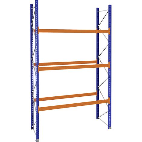 eurokraft pro, Rayonnage à palettes en acier, bleu/orange, h x