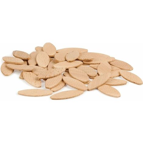 Tiras de montaje tipo YMYNY Lamello 0, 100 piezas, tacos planos de madera de haya, ideales para fresadoras de madera/fresadoras de listones (47 x 15 x 4 mm) (1/4)