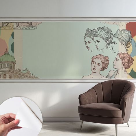 Papier peint adhésif décoratif avec colle pour salon chambre et bureau Installation rapide Collage classique 250x104 cm (1/5)