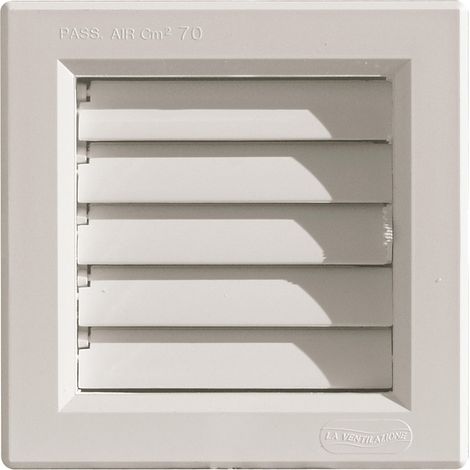 First Plast – Grille aération VMC 140 x 140 mm à encastrer – Résistante jusqu'à 80°C – Volets réglables pour circulation d'air optimale (1/2)