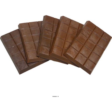Tablette de chocolat au lait artificiel X5 H 95x65 mm en Plastique soufflé (1/3)