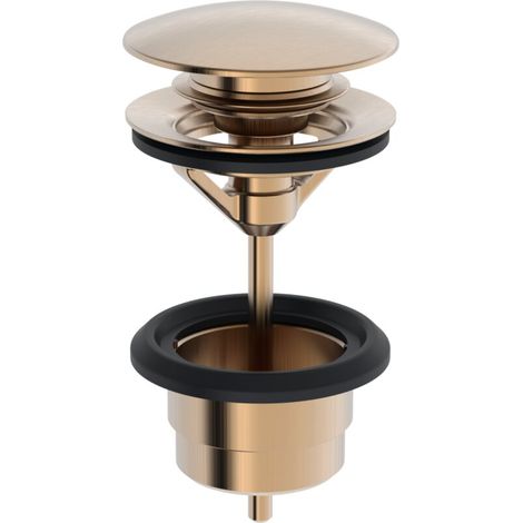 Hansa Ablaufgarnitur Push-Open, Bronze gebürstet (1/2)