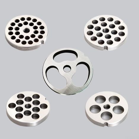 Plaque de rechange pour hachoir à viande en acier inoxydable, compatible avec 12 types de broyeurs commerciaux (3 trous)