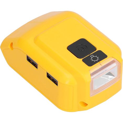 Akkuadapter mit LED-Leuchte und USB-Anschlüssen (mit Öffnung) (1/5)