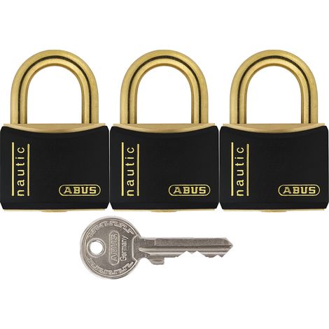 Candados impermeables Abus Marine 718/30 para 1 llave, 3x30 mm, 4 llaves, 3 unidades. (1/5)