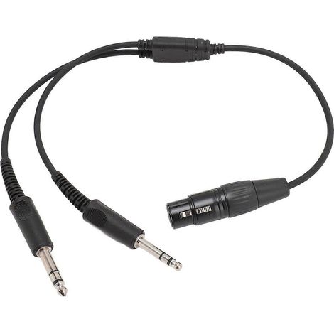 Adaptateur de casque en Y XLR 5 broches vers GA double prise, compatible avec l'adaptateur de casque d'aviation Airbus XLR 5 broches femelle vers GA double mâle. (1/4)