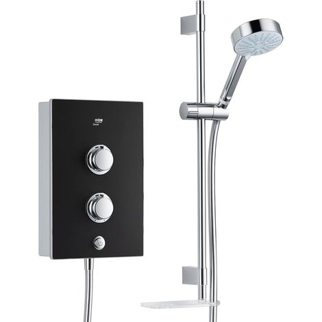 Mira Decor 8.5kW Black Onyx Single Outlet Electric Shower Clearscale 110mm Head (1/5)