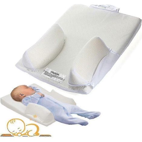 Oreiller de positionnement pour bébé nouveau-né, anti-roulis, prévient la plagiocéphalie, coussin de maintien sûr et confortable, favorise la digestion (1/5)