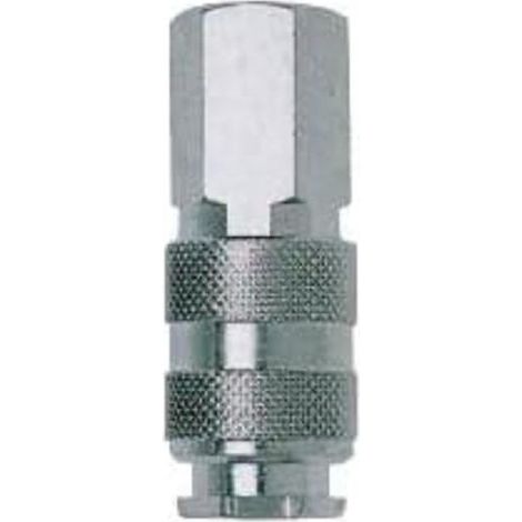 Schnellkupplung – Druckluftzubehör – Universelles Metall-1/4"-Innengewinde – Für Druckluftwerkzeuge – Grau – 12,2 x 7,5 x 3,4 cm