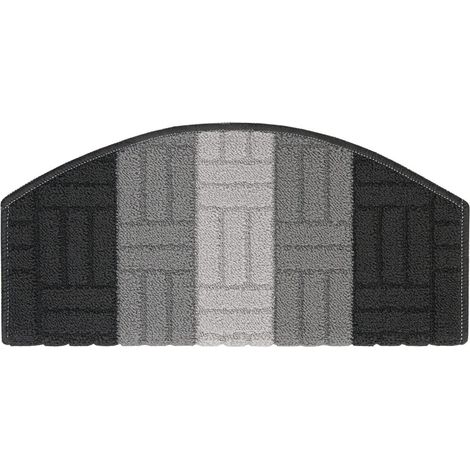 Tappeto Copri Gradini 3D Proteggi Scala Salvagradino Antiscivolo Semiluna 100% Made In Italy - Grigio