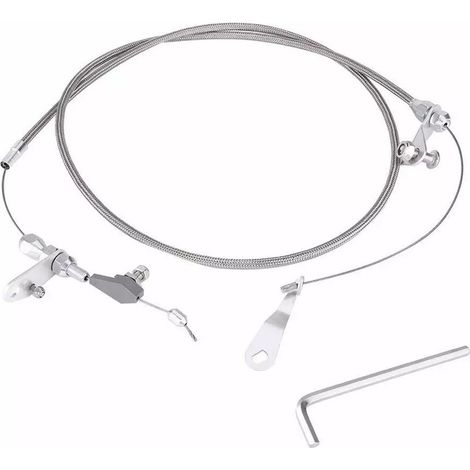 Câble d'accélérateur FORD C6 pour transmission Ford C6, câble d'accélérateur dégressif tressé en acier inoxydable (1/5)