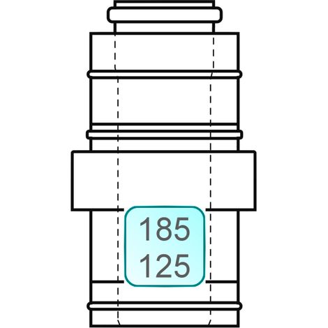 Zuluftstutzen INOX/PP DN185/125 - 48000009692 von Weishaupt