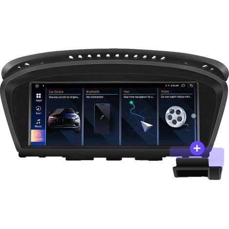 Carplay, Compatible avec BMW Série 3 E60 E61 E63 E64 Série 5 E90 E91 E92 E93 2004-2012, WiFi 4-64GB CIC (1/2)