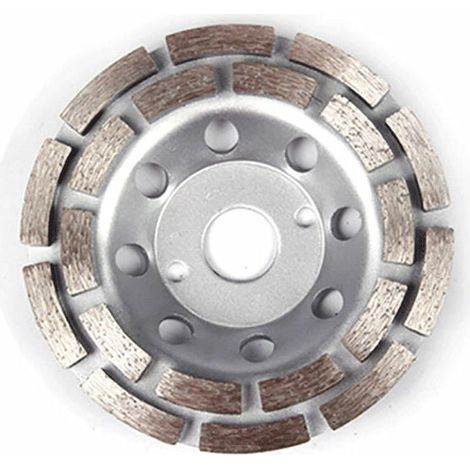 Disque Diamant - Meule à Béton 125 mm - Alésage 22,2 mm - Double Segment - Pour Meuleuse d'Angle - Usinage Béton Pierre Mortier - 1 Pièce