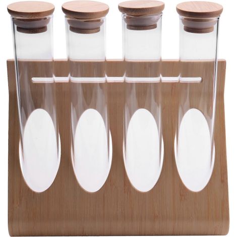 Présentoir à café en bois, présentoir à thé, présentoir en verre, ornements décoratifs -- (1/5)