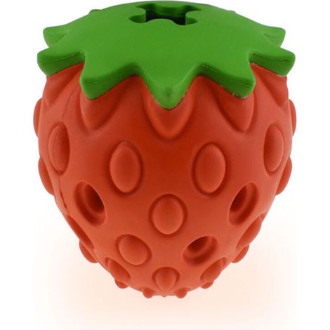 Jouets pour Chiens Indestructible Jouets interactifs durables Peuvent Ajouter de la Nourriture Jouets de Formation en Caoutchouc pour MâCher Nettoyage des Dents Jouer(rouge)
