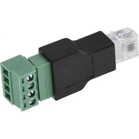 Shipenophy Adaptateur de borne à vis Connecteur Ethernet RJ11 6P4C Mâle à Connecteur de Borne à Vis à 4 Broches (1/5)