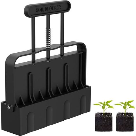 pièce - Compacteur de sol manuel - Presse à terre pour semis - Compacteur de sol manuel - Bloc de terre manuel - Outil de plantation - Noir (1/5)