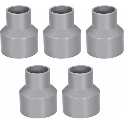 Nabe DWV Graues 5-teiliges PVC-Rohrreduzierstück für 50 mm x 32 mm Rohr (1/3)