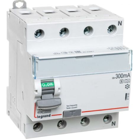 Disjoncteur différentiel 4P 40A 0,3A type AS P304 DX3 411800