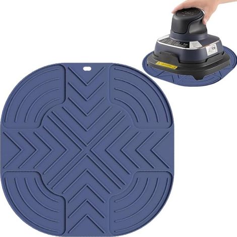 Dessous de Verre Silicone, 26,5×26,5 cm Tapis Résistant à la Chaleur, Antidérapant Protection de comptoir FN101UK (Bleu) (1/5)