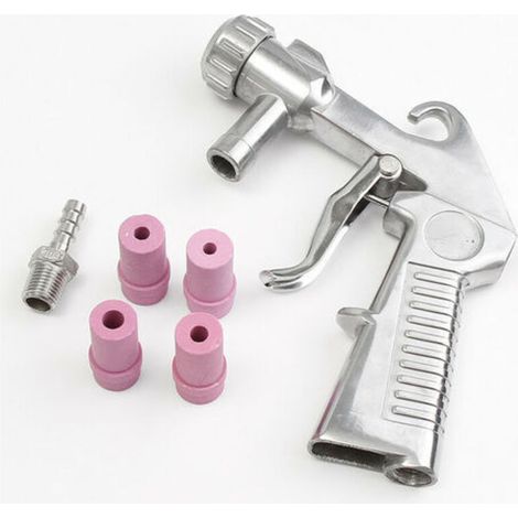 Sableuse Pneumatique, Machine de Sablage Portative,(Argent+rose) (1/5)